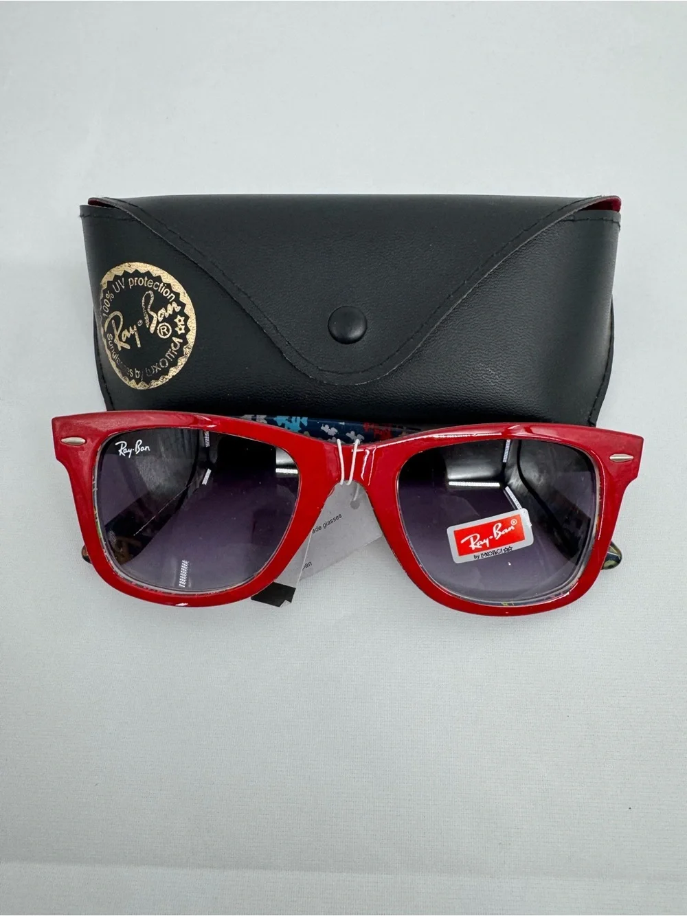 New Ray-Ban Sunglasses Red Inside Floral RB2140